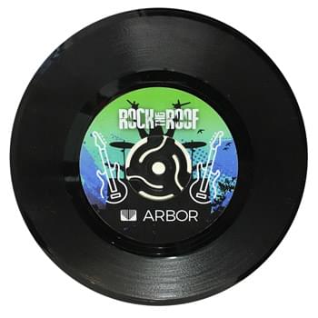 Recycled 45rpm Record Invitations - 2-Sided Custom 7" Record With Plain 45rpm Adapters - Bulk