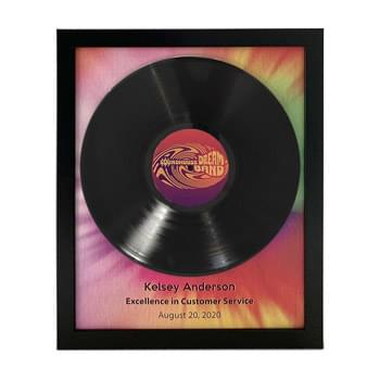 Personalized Black Framed LP Records w/ Custom Printed Background