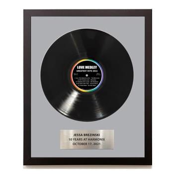 Personalized Black Framed LP Records W/ Custom Plaque
