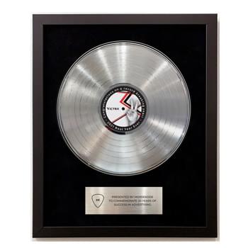 Personalized Platinum Framed LP Records w/ Custom Plaque