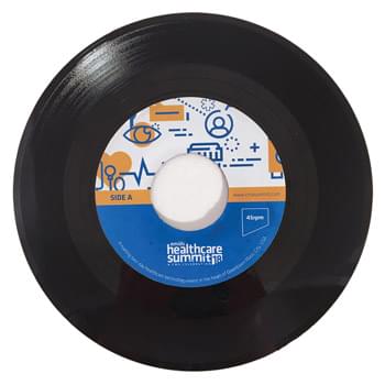 Recycled 45rpm Record Invitations - 7" Record With Custom Printed Labels on Both Sides - Bulk