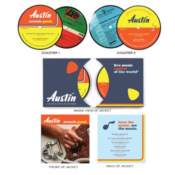 Double Sleeve - 1-Sided Record Label Coasters
