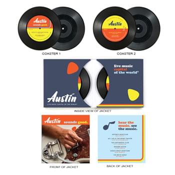 Double Sleeve - 1-Sided Mini Record Coasters